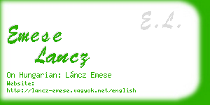 emese lancz business card